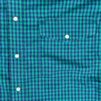 Vintage Wrangler Western Shirt Green Blue Black Watch Plaid Pearl Snap 90s Adult LARGE