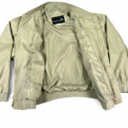 Vintage Windbreaker Jacket Brown Khaki Tan Piping 90s Adult XXL 2XL