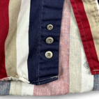 Vintage Roper Western Shirt Stripes Brown Red White Blue Cowboy Adult EXTRA LARGE
