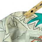 Vintage Hawaiian Shirt White Turquoise Abstract Pineapple 80s Adult LARGE