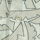 Vintage Hawaiian Shirt White Turquoise Abstract Pineapple 80s Adult LARGE