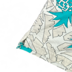 Vintage Hawaiian Shirt White Turquoise Abstract Pineapple 80s Adult LARGE