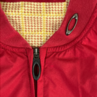Vintage Oakley Vest Red Pockets Houndstooth Lining Golf Preppy Windbreaker Y2K Adult LARGE