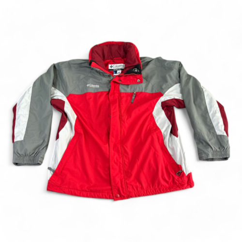 Columbia Jacket Red White Gray Core Interchange Anaorak Adult LARGE