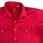 Plains Western Shirt Red Pearl Snap Adult LARGE