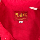 Plains Western Shirt Red Pearl Snap Adult LARGE