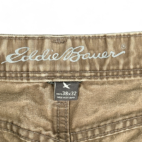 Eddie Bauer Pants Brown Tan Canvas Mens 38x31