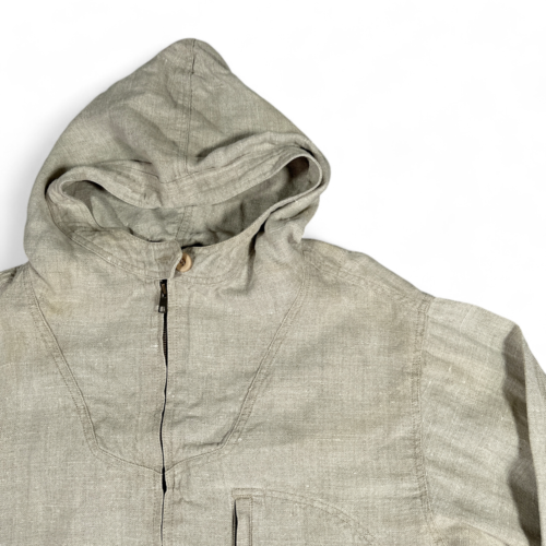 Vintage Eddie Bauer Jacket Brown Linen Anorak Parka 90s Womens LARGE