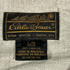 Vintage Eddie Bauer Jacket Brown Linen Anorak Parka 90s Womens LARGE