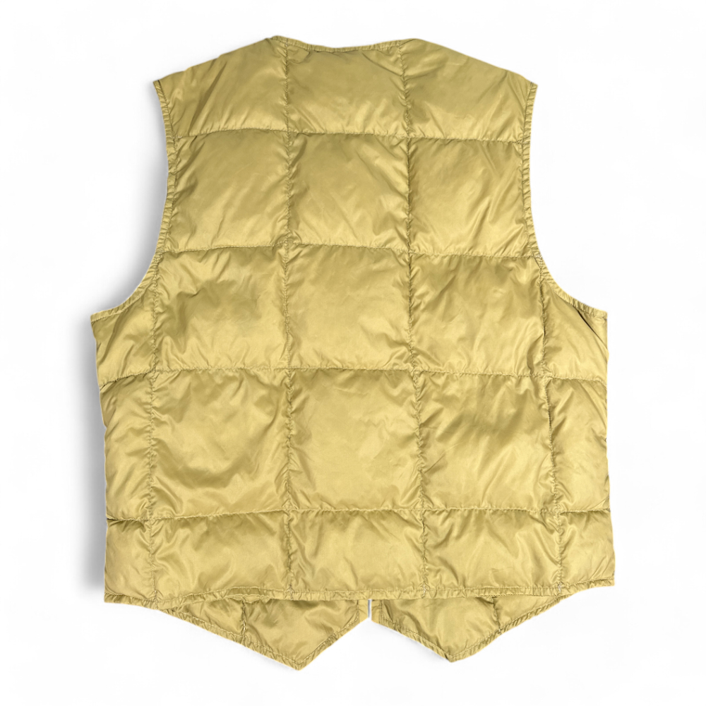Vintage Eddie Bauer Puffer Vest Gold Quilted Goose Down 90s Adult SMALL