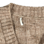 Vintage Sweater Vest Brown Tan Cable Knit V Neck 80s Adult LARGE