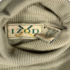 Vintage Izod Sweater Brown Golf Turtleneck Pullover 90s Adult MEDIUM