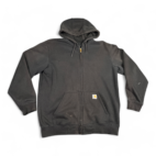 Carhartt Sweater Black Hoodie Jacket Loose Fit Distressed Adult LARGE