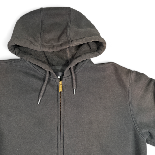 Carhartt Sweater Black Hoodie Jacket Loose Fit Distressed Adult LARGE