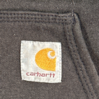 Carhartt Sweater Black Hoodie Jacket Loose Fit Distressed Adult LARGE