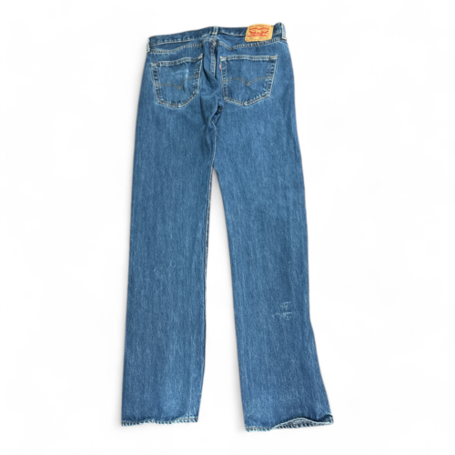 Levis 501 Jeans Blue Dark Wash Straight Button Fly Mens 34x34