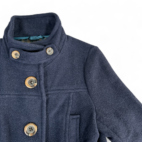 Old Navy Pea Coat Blue Plaid Lining Buttons Womens MEDIUM