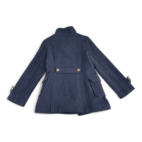 Old Navy Pea Coat Blue Plaid Lining Buttons Womens MEDIUM