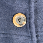 Old Navy Pea Coat Blue Plaid Lining Buttons Womens MEDIUM