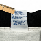 Vintage Converse Polo Shirt White Black All Star Chuck Taylor USA Made 90s Adult MEDIUM