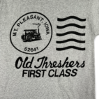 Vintage Old Threshers Shirt Gray Midwest Iowa Farm 80s Adult EXTRA SMALL