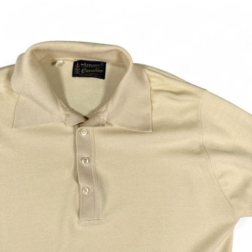 Vintage Arrow Polo Shirt Brown Cavalier Antron Nylon Goodfellas 70s Adult MEDIUM