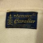 Vintage Arrow Polo Shirt Brown Cavalier Antron Nylon Goodfellas 70s Adult MEDIUM
