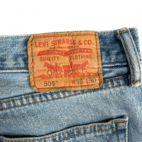 Levis 505 Jeans Blue Regular Fit Straight Leg Light Wash Denim Y2K Mens 35x30