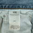 Levis 505 Jeans Blue Regular Fit Straight Leg Light Wash Denim Y2K Mens 35x30