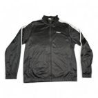 Fila Jacket Black Silver Rhory Track Active Wear Athletic Adult LARGE