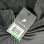 Fila Jacket Black Silver Rhory Track Active Wear Athletic Adult LARGE