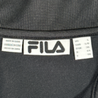 Fila Jacket Black Silver Rhory Track Active Wear Athletic Adult LARGE