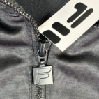 Fila Jacket Black Silver Rhory Track Active Wear Athletic Adult LARGE