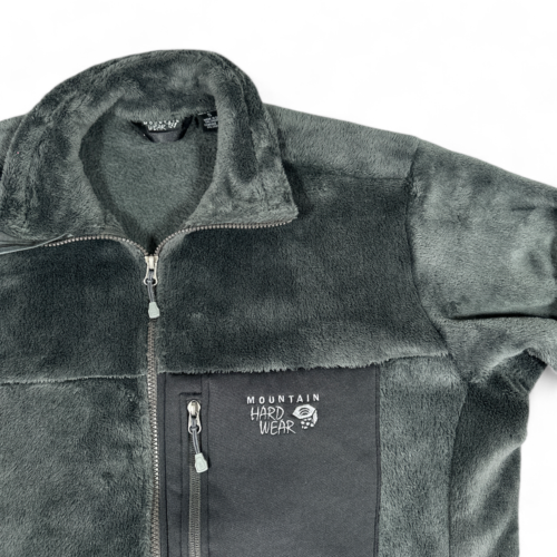 Mountain Hardwear Jacket Black Gray Fleece Deep Pile Monkey Man Polartec Sherpa Adult EXTRA LARGE