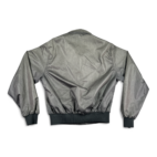 Vintage Swingster Jacket Black Satin Squadron 80s Adult LARGE