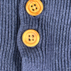 Vintage Eddie Bauer Sweater Blue Henley Mock Neck Oversize 90s Adult LARGE