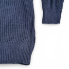 Vintage Eddie Bauer Sweater Blue Henley Mock Neck Oversize 90s Adult LARGE