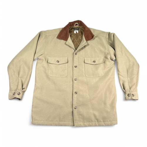 Vintage Chore Coat Brown Lumber Northland Workwear Shirt Quilted Lining 70s Adult LARGE