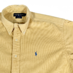 Vintage Ralph Lauren Shirt Yellow Corduroy Blaire Small Pony 90s Adult LARGE