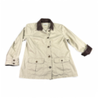 Christopher & Banks Chore Coat Brown Corduroy Barn Womens LARGE