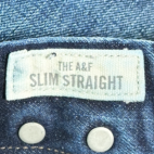 Abercrombie & Fitch Jeans Blue Slim Straight Dark Wash Button Fly Mens 39x31