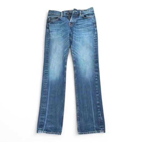 Abercrombie & Fitch Jeans Blue Slim Straight Dark Wash Button Fly Mens 39x31