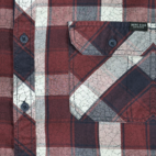Marc Ecko Shirt Burgundy Blue Cut & Sew Plaid Adult EXTRA LARGE