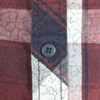 Marc Ecko Shirt Burgundy Blue Cut & Sew Plaid Adult EXTRA LARGE