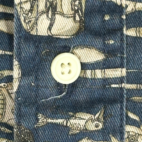 Woolrich Shirt Blue Fishing Tackle Reel Button Up Adult EXTRA LARGE