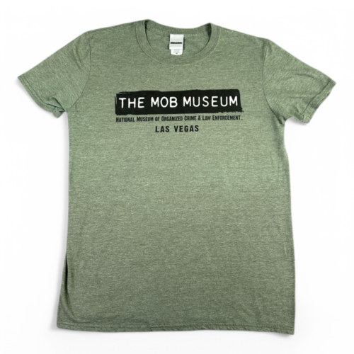 Mob Museum Shirt Green Las Vegas Organized Crime Mafia Adult MEDIUM