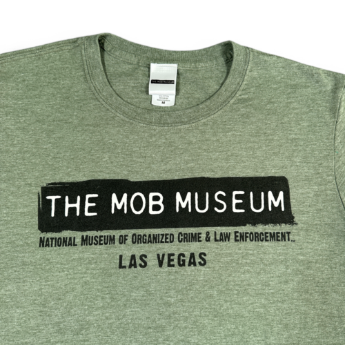 Mob Museum Shirt Green Las Vegas Organized Crime Mafia Adult MEDIUM