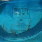 Led Zeppelin Shirt Blue Tie Dye Band Tee Retro Reprint Adult EXTRA LARGE