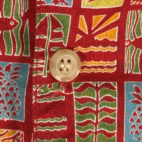 Vintage Tori Richard Hawaiian Shirt Adult EXTRA LARGE Red Aloha Geometric Fish