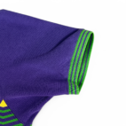 Vintage Mardi Gras Polo Shirt Purple Yellow Striped Mark Alexander Sport 90s Adult MEDIUM